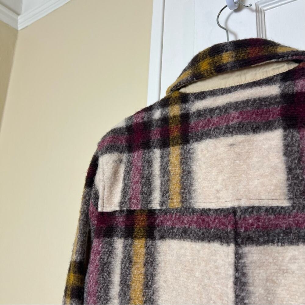 Roots Seymour Plaid Boxy Wool Blend Peacoat - Picture 9 of 12